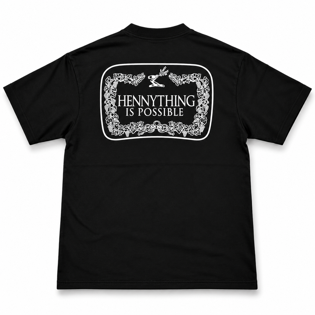 Heavyweight Printed Tee “Hennything Marilyn”- Black