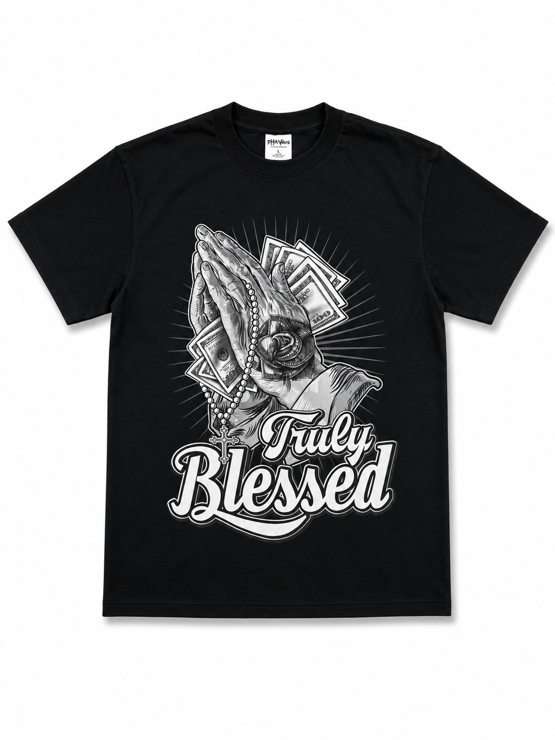 American Printed Tee “Truly Blessed” / Black _ CLEARANCE _