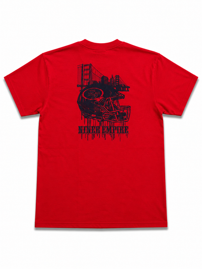 American Printed Tee “San Francisco SF_ Golden Bridge” Red _ CLEARANCE _