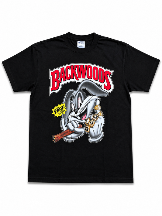 American Printed Tee “Bugs Bunny Backwoods” Black _ CLEARANCE _