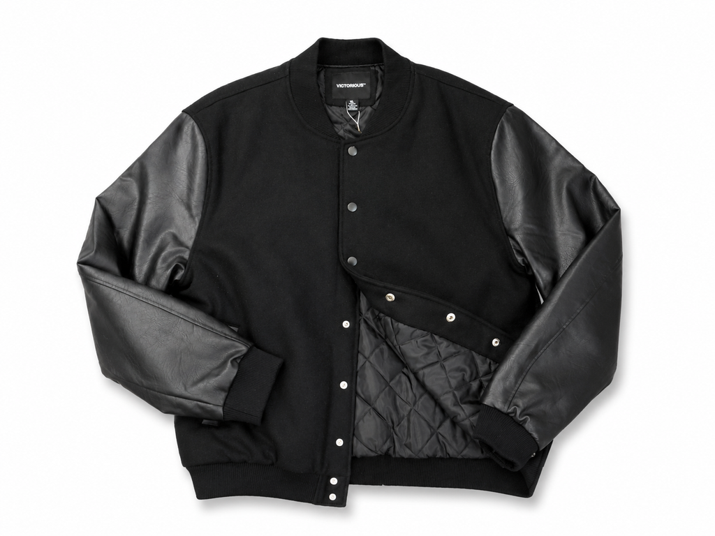 Victorious Padded Varsity Jacket - black