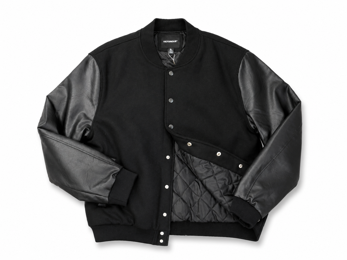 Victorious Padded Varsity Jacket - black