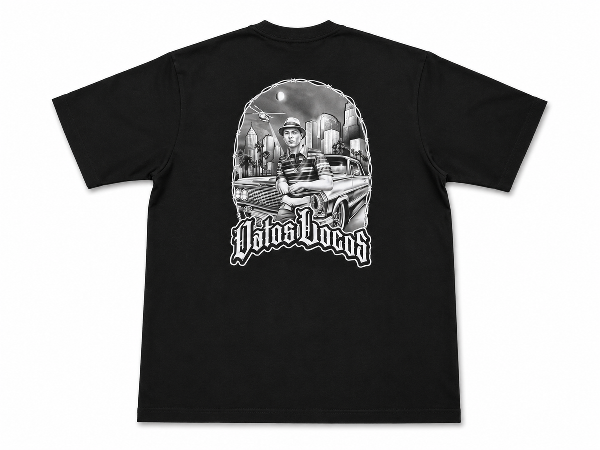 American Printed Tee “Vatos Locos” - Black