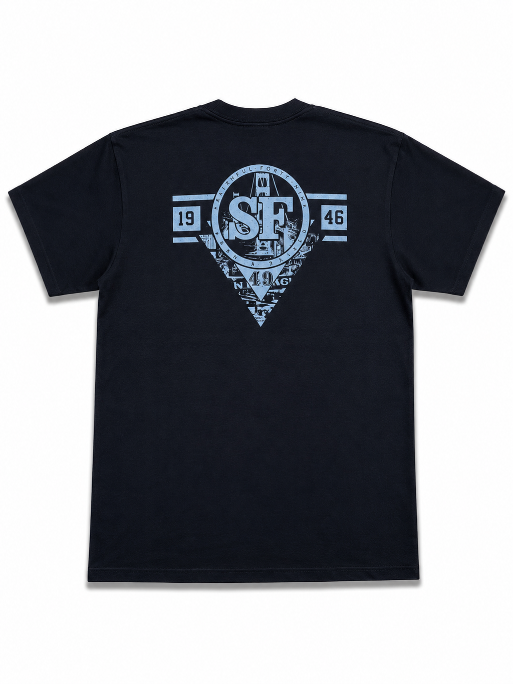 Heavyweight Printed Tee “San Francisco Crest” - Black (CLEARANCE)