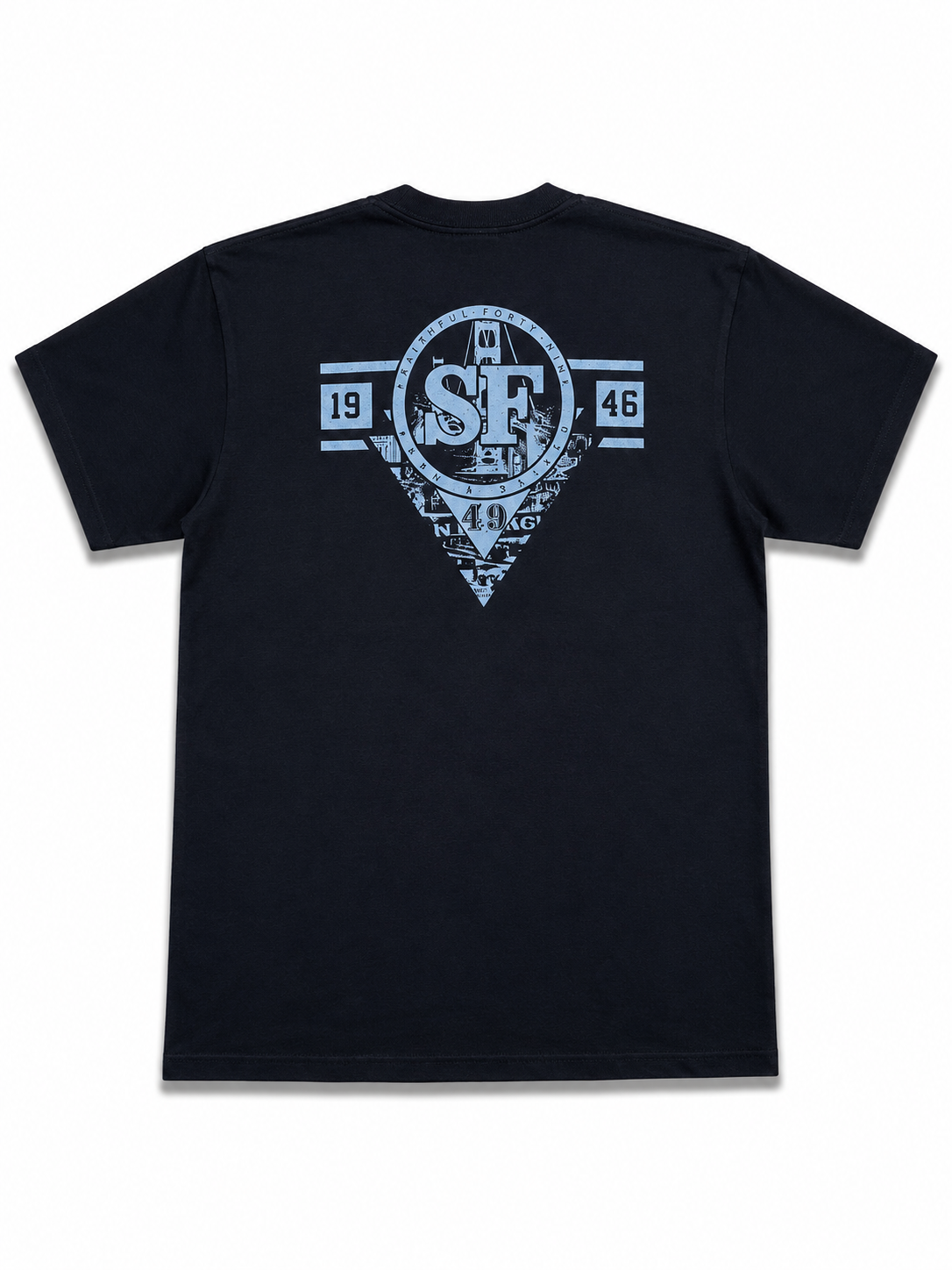 American Printed Tee “San Francisco SF_ Crest” Black _ CLEARANCE _