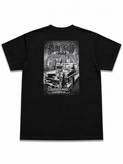 American Printed Tee “Marylin Monroe _Stay Low” Black _ CLEARANCE _
