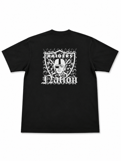 American Printed Tee “Raiders Nation” - Black