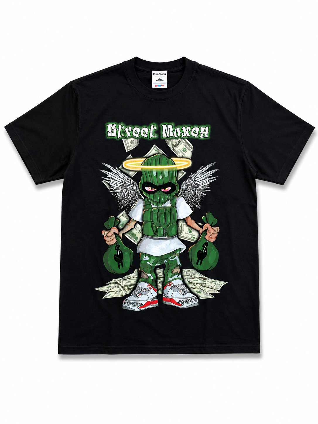 American Printed Tee “Street Money_ Pickle” Black _ CLEARANCE _