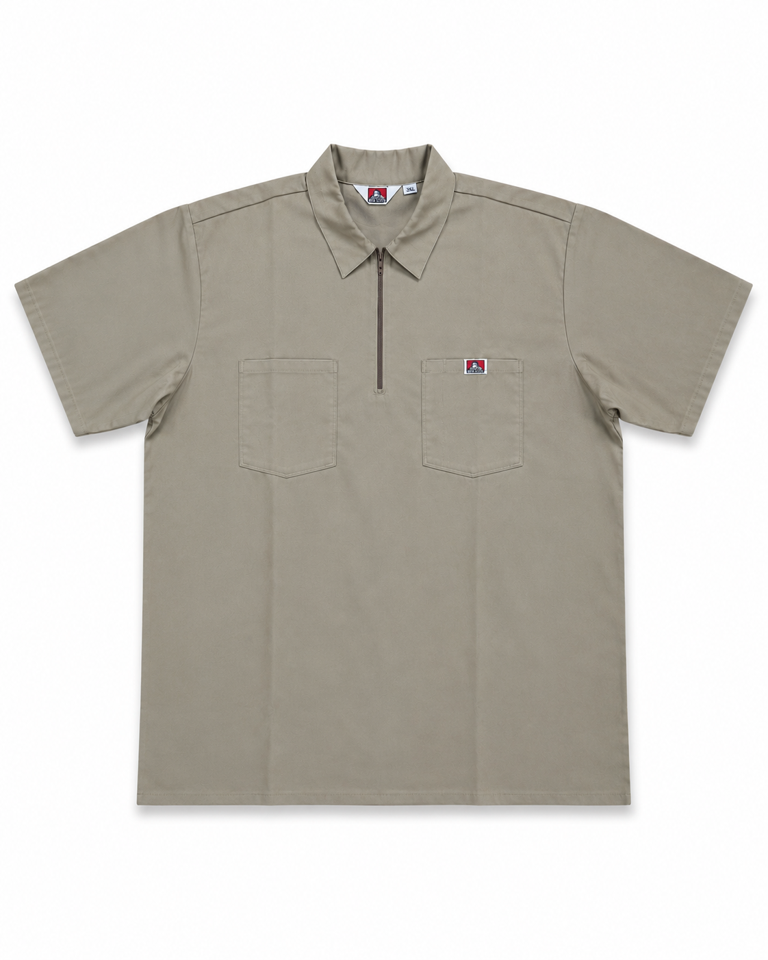 Ben Davis Short Sleeve Solid 1/2 Zip Shirt