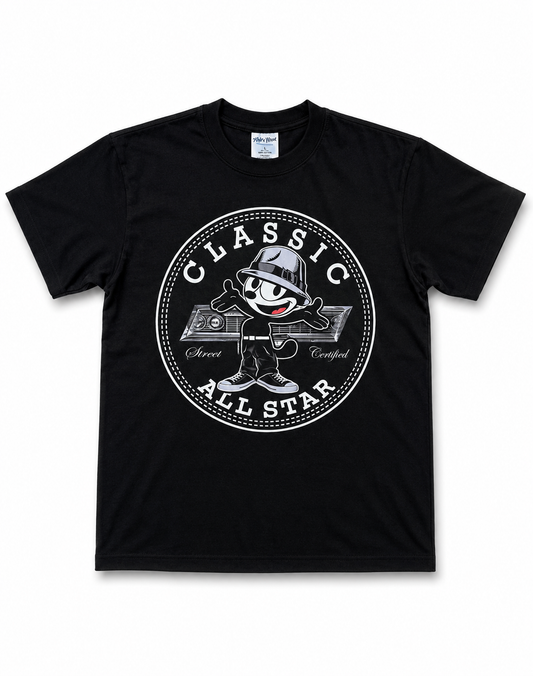 American Printed Tee "Classic All Star” / Black _ CLEARANCE _