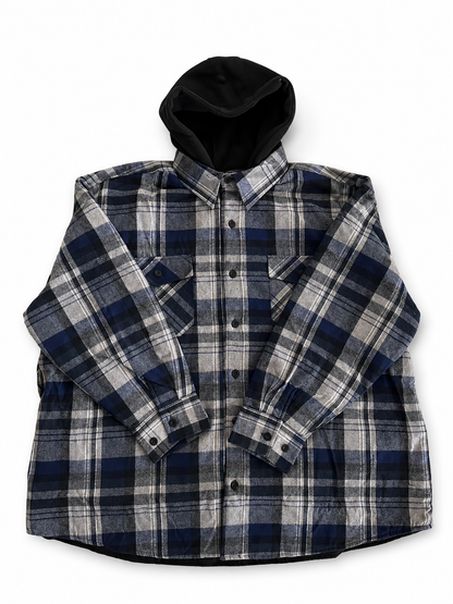 LA Gate Check Padded Jacket - Navy/Grey