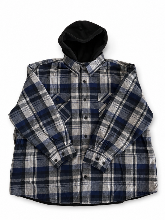 LA Gate Check Padded Jacket - Navy/Grey