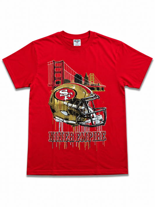 American Printed Tee “San Francisco SF_ Golden Bridge” Red _ CLEARANCE _