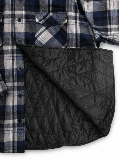 LA Gate Check Padded Jacket - Navy/Grey