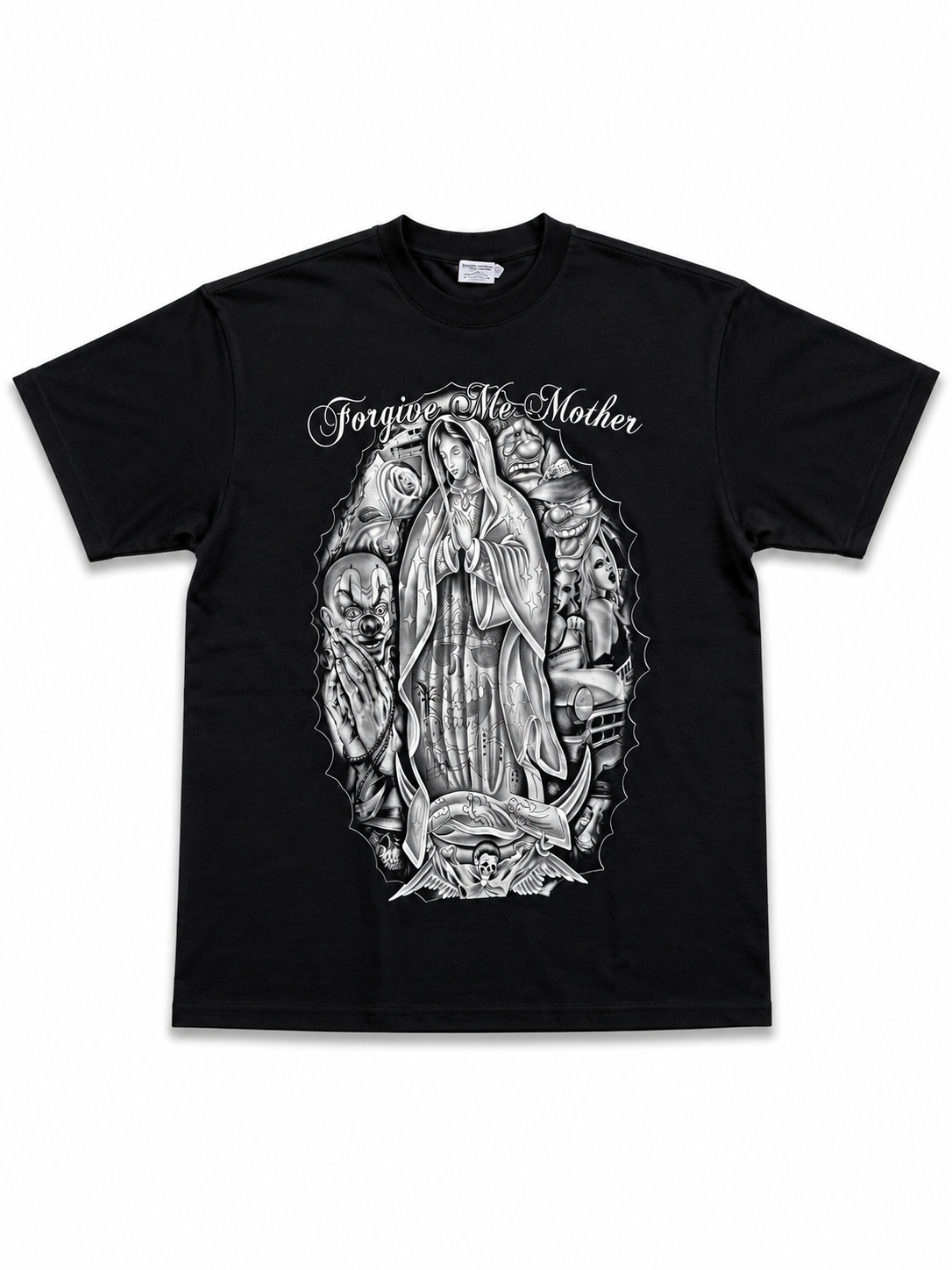 American Printed Tee “Forgive Me Mother”  Black _ CLEARANCE _