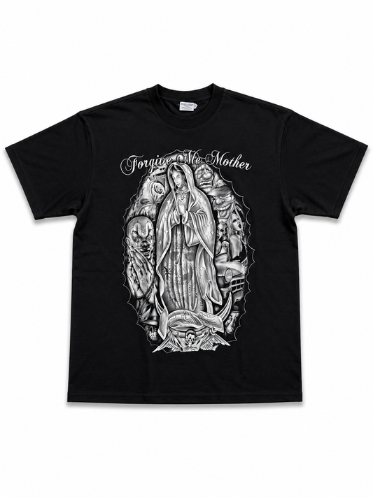 American Printed Tee “Forgive Me Mother”  Black _ CLEARANCE _