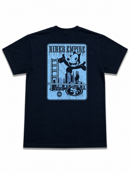 American Printed Tee “San Francisco SF_ Felix The Cat” Black _ CLEARANCE _