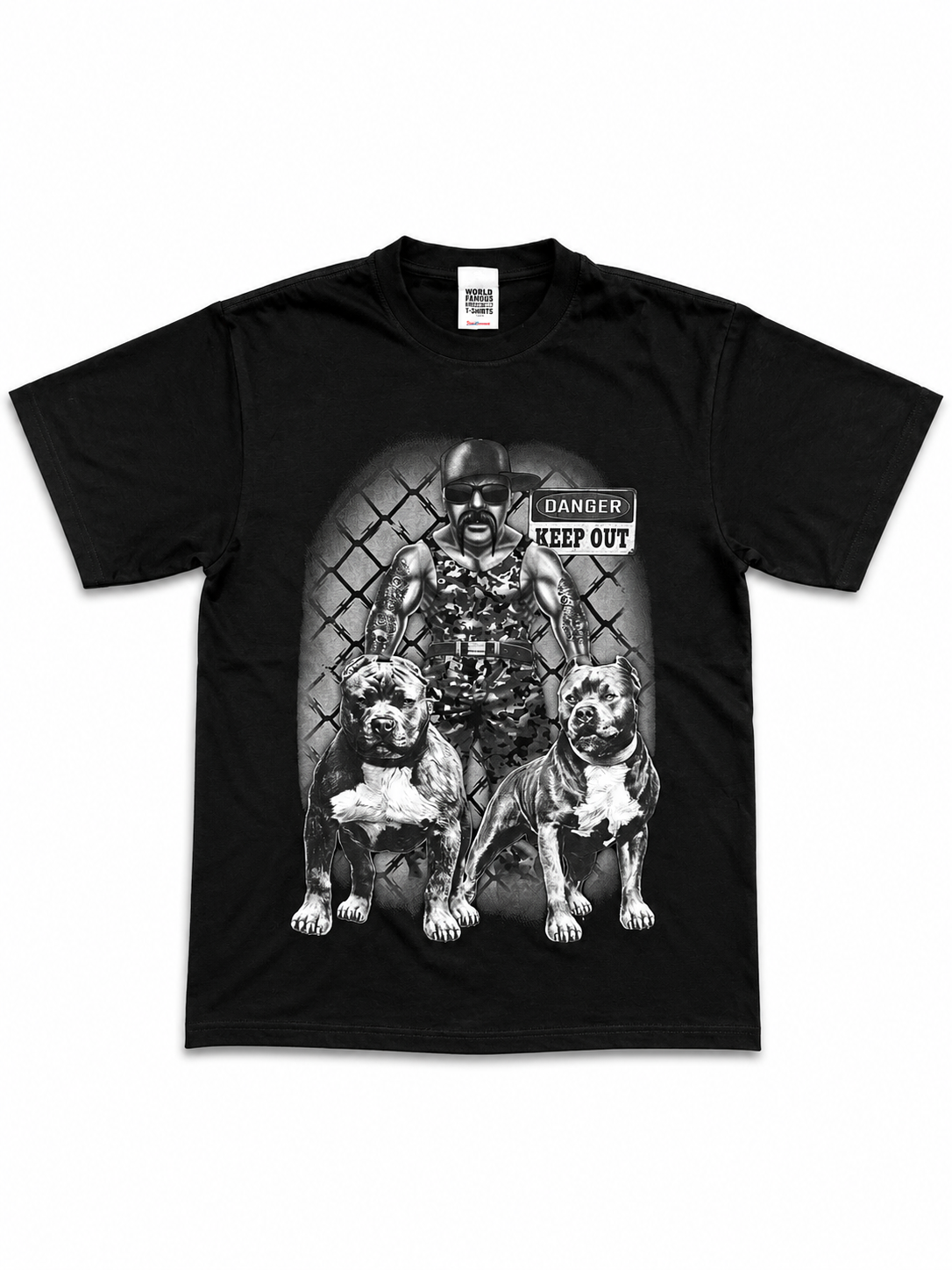 American Printed Tee “American Staff_ Danger” Black _ CLEARANCE _