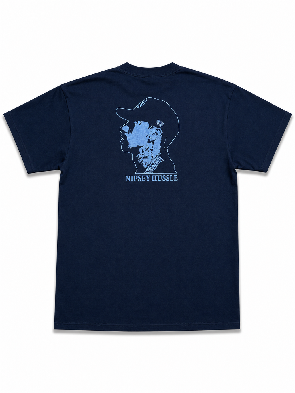 Heavyweight Printed Tee “Nipsey Blue Bandana” - Black (CLEARANCE)