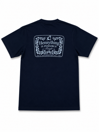 Heavyweight Printed Tee "Hennything is Possible” - Black
