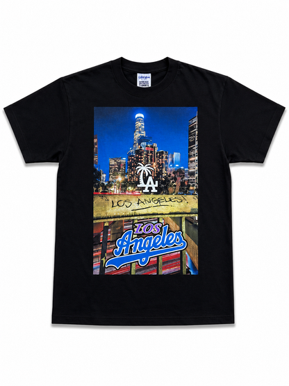 American Printed Tee “Los Angeles _LA” Black