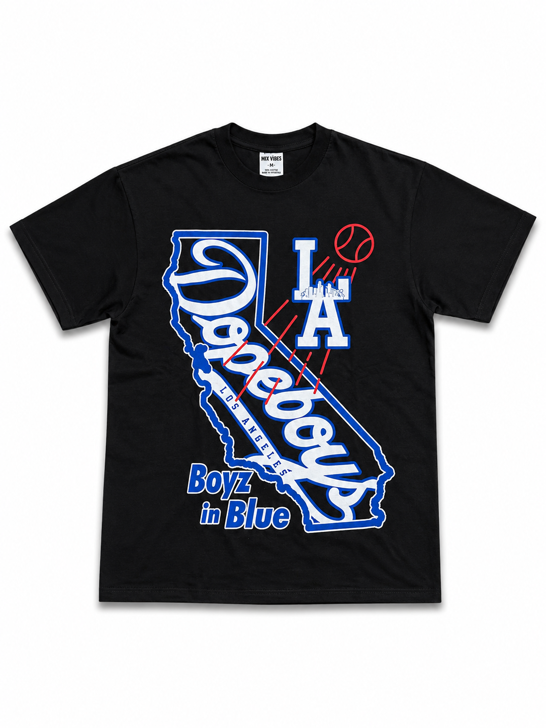 American Printed Tee “LA _ Dopeboys”  Black _ CLEARANCE _