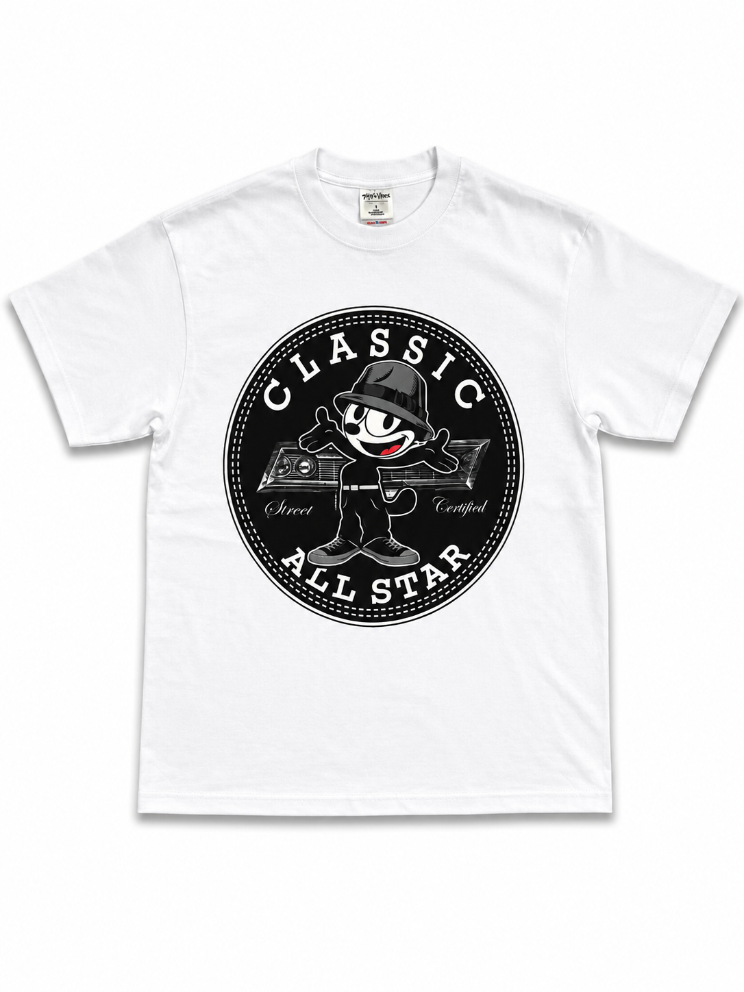 American Printed Tee "Classic All Star” White _ CLEARANCE _