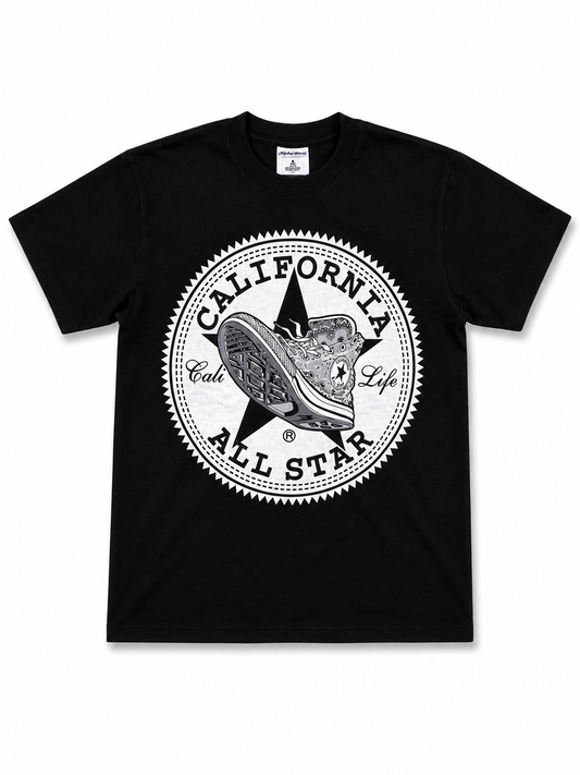 American Printed Tee “California All Star" / Black