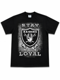 Heavyweight Printed Tee “Raiders Stay Loyal” - Black (CLEARANCE)