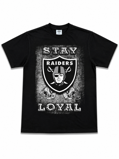 American Printed Tee “Raiders_ Stay Loyal” Black _ CLEARANCE _