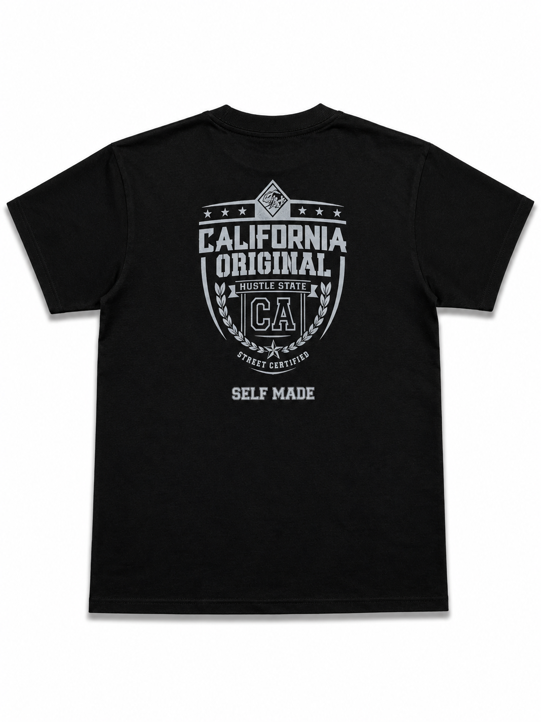 American Printed Tee “California _CA Hustle State” Black _ CLEARANCE _