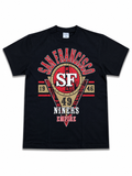 Heavyweight Printed Tee “San Francisco Crest” - Black (CLEARANCE)