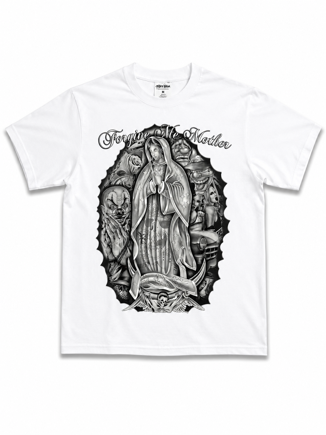 American Printed Tee “Forgive Me Mother” White _ CLEARANCE _