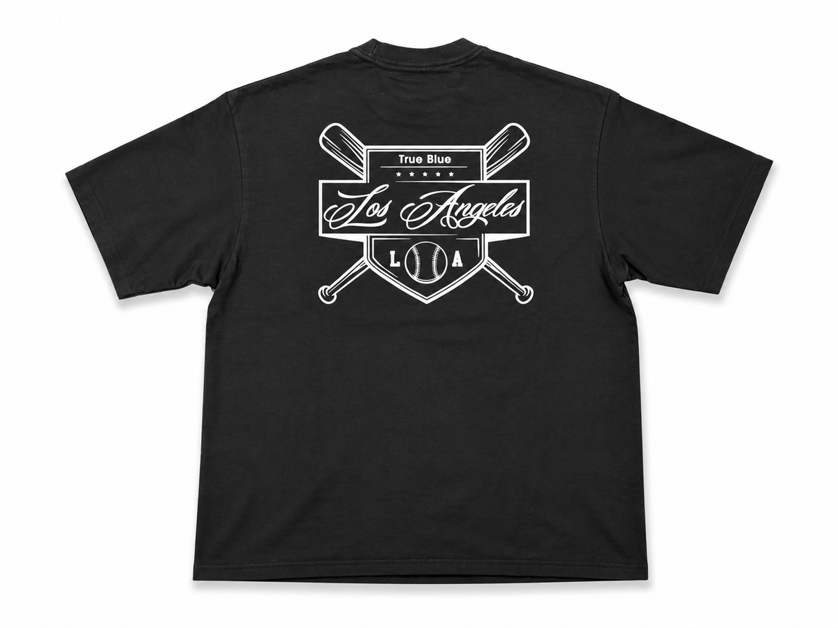 American Printed Tee “LA Dodgers Marilyn Letters”- Black