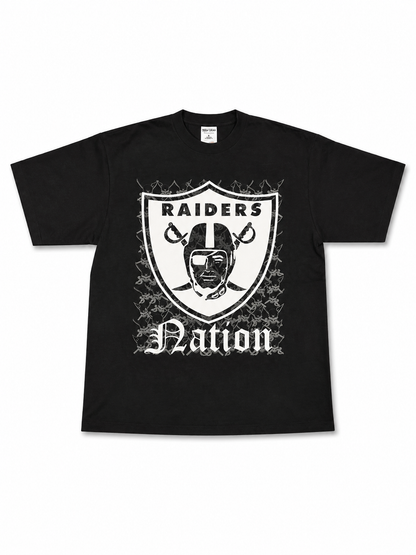 American Printed Tee “Raiders Nation” - Black