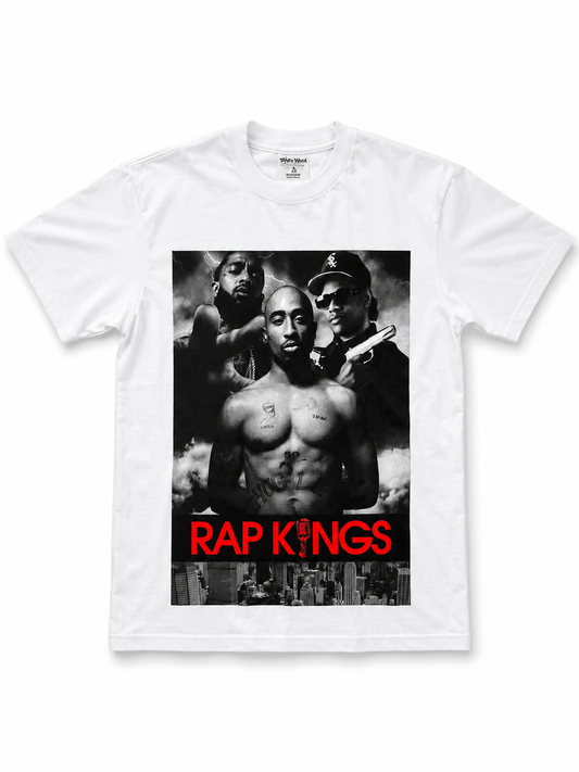 American Printed Tee "Rap Kings” / White _ CLEARANCE _