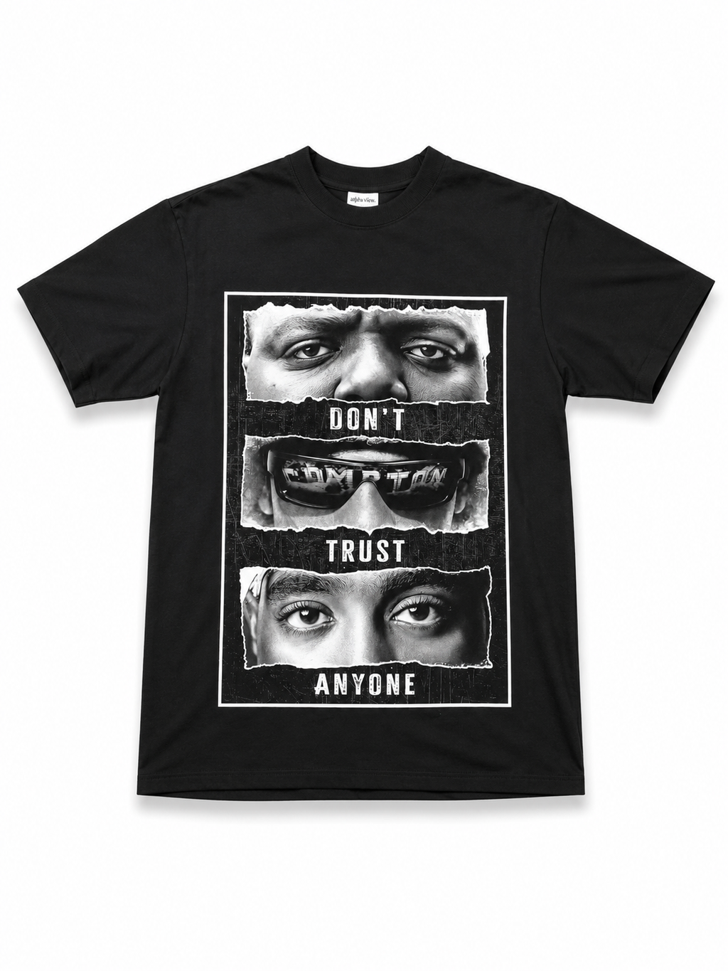Heavyweight Printed Tee “Don’t Trust Anyone” - Black