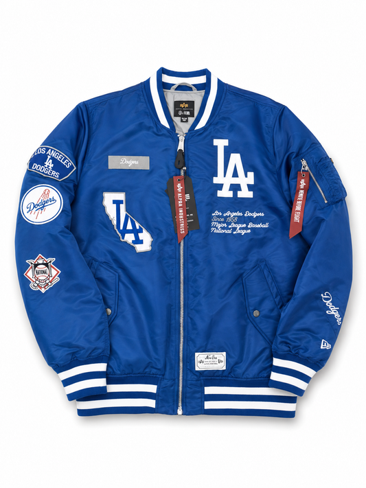 LA Dodgers Varsity Padded Jacket (Heavyweight) - Royal Blue