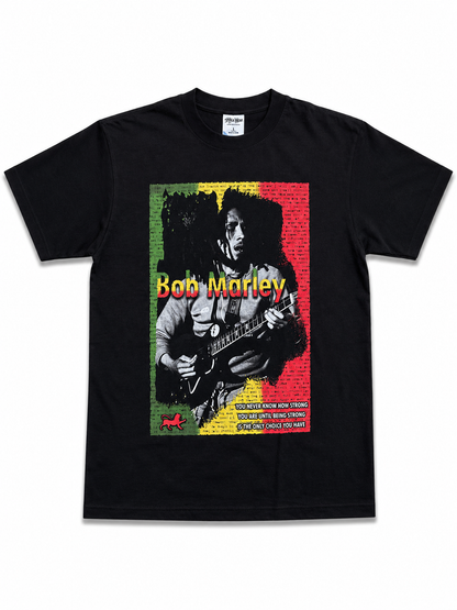 American Printed Tee “Bob Marley” Black