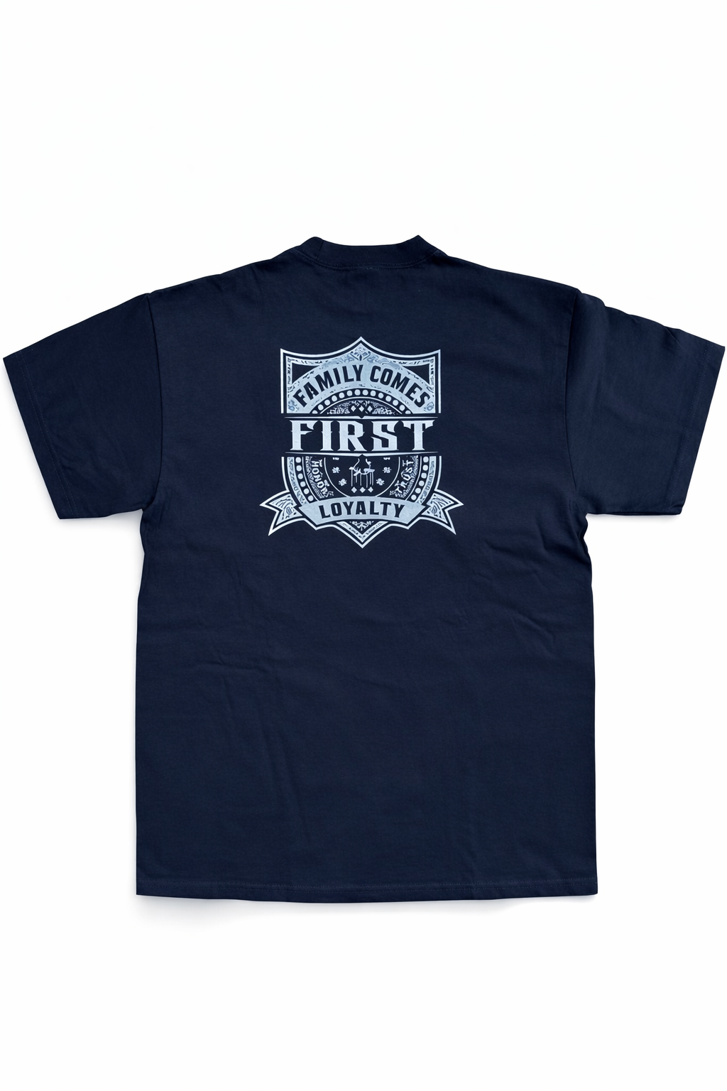 American Printed Tee "Family Comes First_Bottle Crest" _ CLEARANCE _